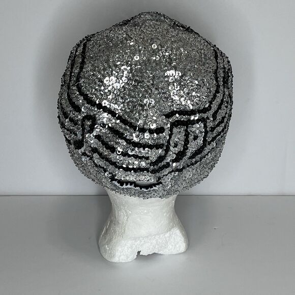 JC Brand Silver Black Sequin Music Notes Treble Clef Teacher Baseball Cap Hat OS main image 8